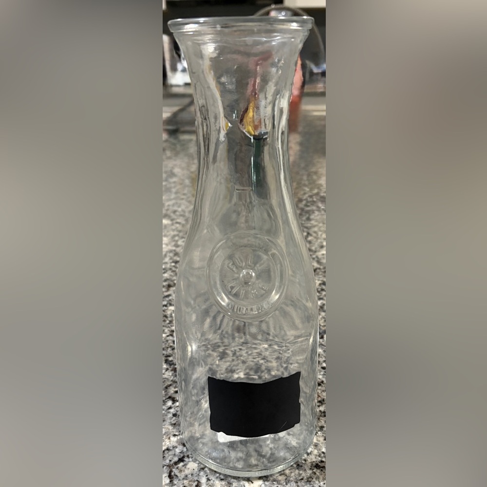 Anchor Hocking 1L Glass Carafe with Chalkboard Label